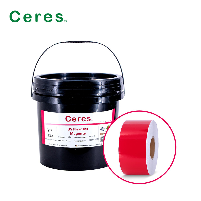 สี UV Flexo Ink CMYK และสี Panton สําหรับการพิมพ์สัญลักษณ์