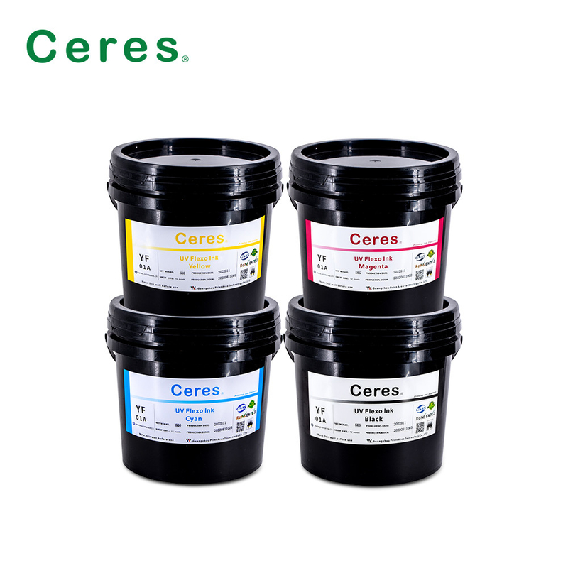สี UV Flexo Ink CMYK และสี Panton สําหรับการพิมพ์สัญลักษณ์