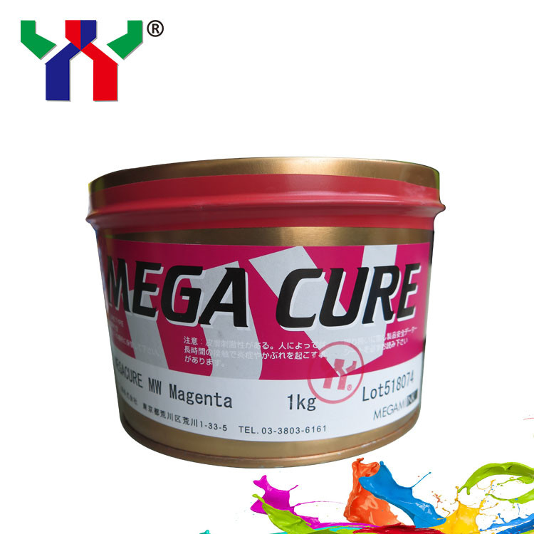 Megami Mega Cure UV Offset Ink CMYK สีแห้งเร็ว สําหรับพิมพ์พลาสติก