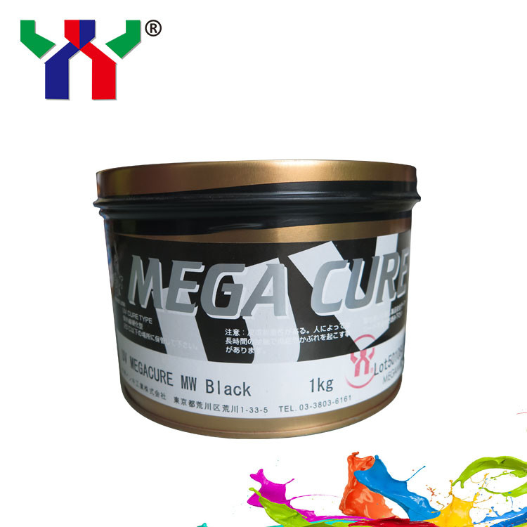 Megami Mega Cure UV Offset Ink CMYK สีแห้งเร็ว สําหรับพิมพ์พลาสติก