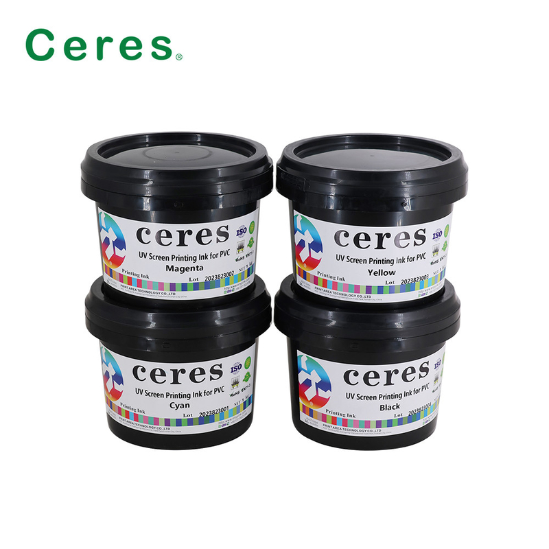CMYK UV Screen Printing Ink สําหรับพลาสติกกระจก PP PE PET LDPE HDPE