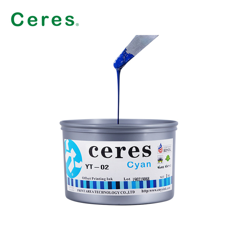 สีสดใส Offset Printing Ink กระดาษ สีสว่างสูง Cmyk Ink สีแดง