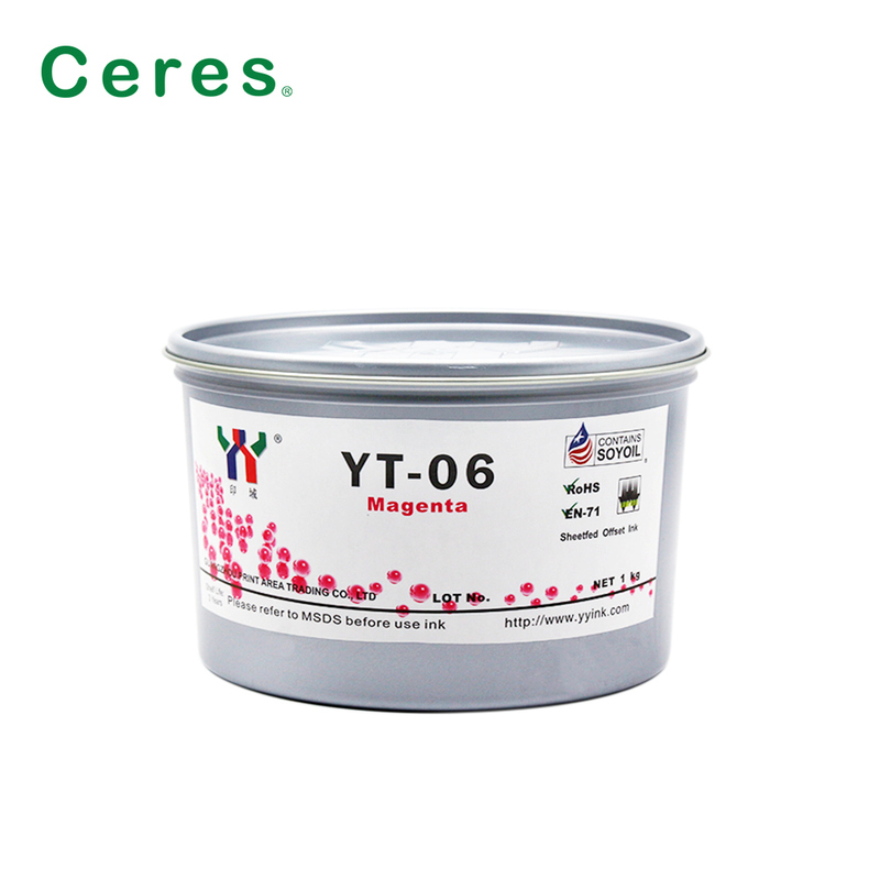 หมึกพิมพ์ออฟเซ็ตชนิดตัวทำละลาย Ceres YT-06 สำหรับเมลามีน บรรจุ 1 กก./กระป๋อง และคุณภาพเกรด A+