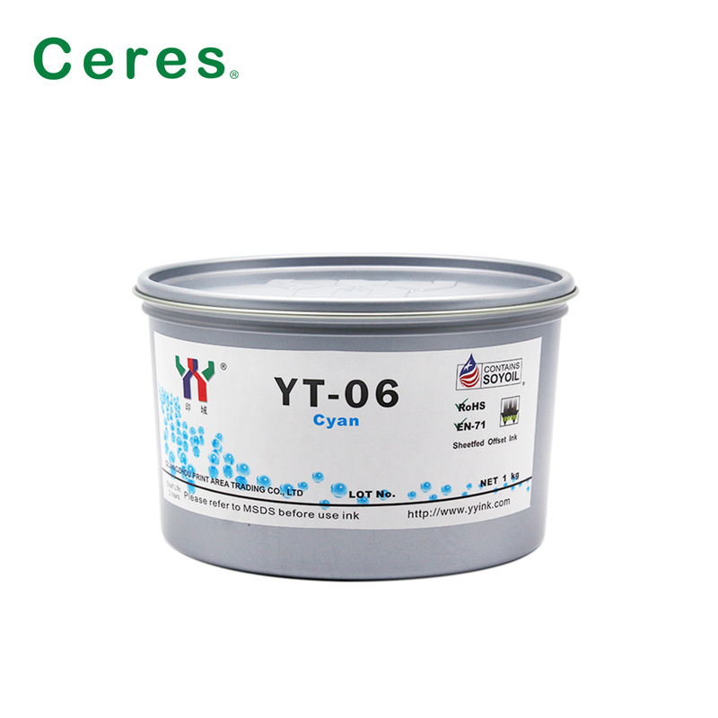 หมึกพิมพ์ออฟเซ็ตชนิดตัวทำละลาย Ceres YT-06 สำหรับเมลามีน บรรจุ 1 กก./กระป๋อง และคุณภาพเกรด A+