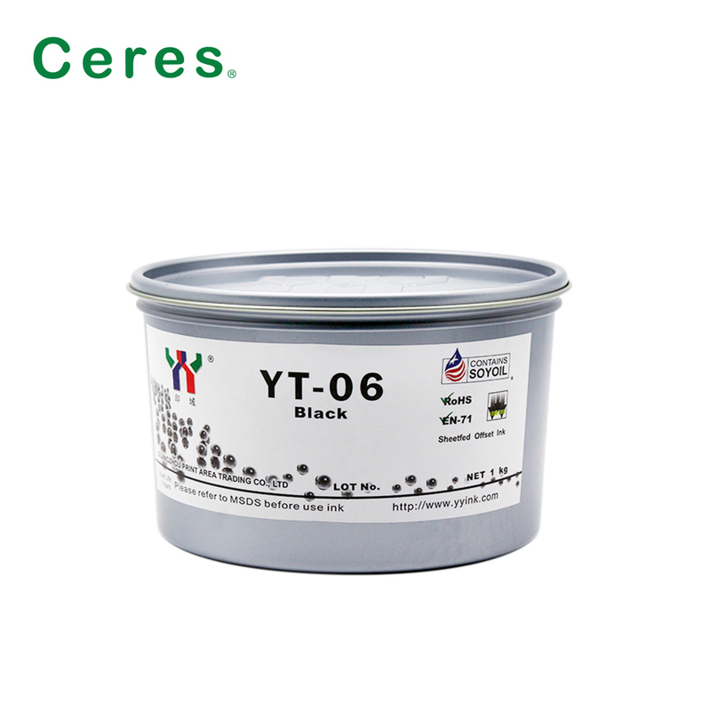 หมึกพิมพ์ออฟเซ็ตชนิดตัวทำละลาย Ceres YT-06 สำหรับเมลามีน บรรจุ 1 กก./กระป๋อง และคุณภาพเกรด A+