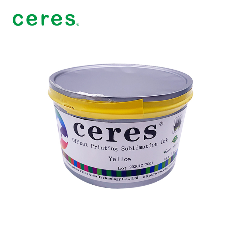 หมึกซับลิเมชั่นสีม่วงแดงสำหรับพิมพ์ออฟเซ็ต อุณหภูมิถ่ายโอน 180-220 องศาเซลเซียส และน้ำหนักกระดาษ 70-110 แกรม สำหรับความแตกต่างของสีเล็กน้อย
