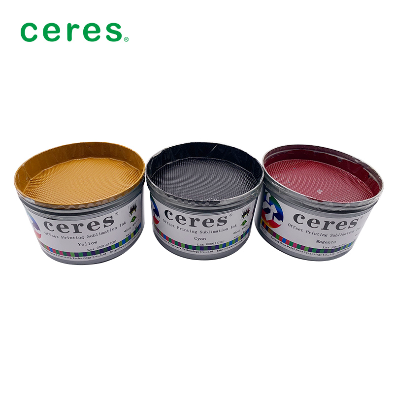 หมึกซับลิเมชั่นสีม่วงแดงสำหรับพิมพ์ออฟเซ็ต มีความแตกต่างของสีเล็กน้อย ให้การจำลองสีที่ดี และเหมาะสำหรับเครื่องพิมพ์ 4 สี