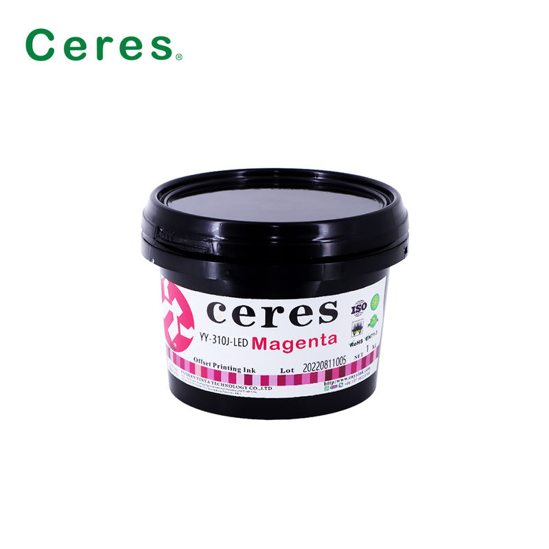 Ceres YY-310 UV LED Offset Ink with 100~150um Thickness and CMYK Pantone Colours สําหรับการพิมพ์ที่มีคุณภาพสูง