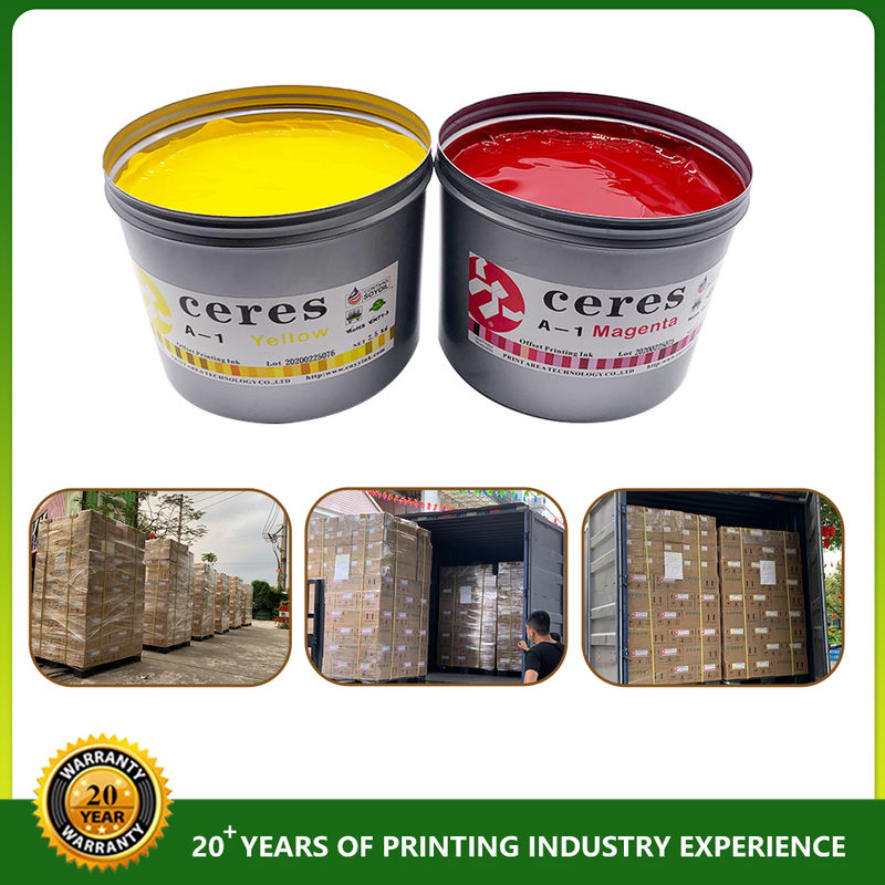 ISO9001 Certified EN71-3 Conforming Soybean Offset Printing Ink with 36 Months Shelf Time