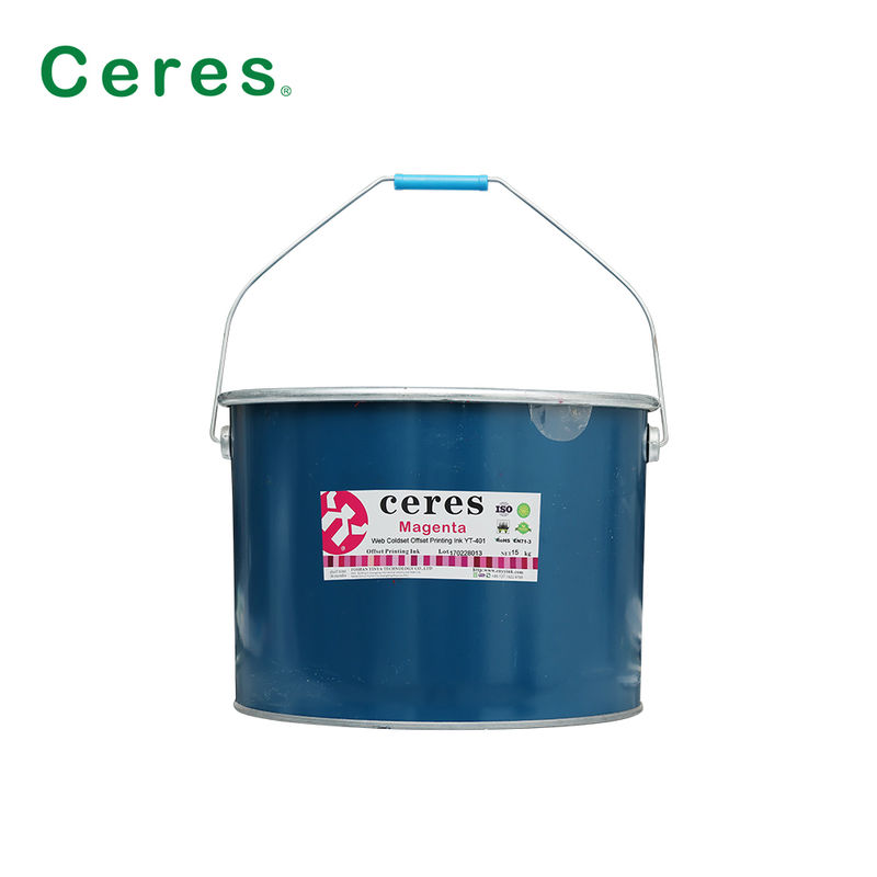 Web Coldset Offset Printing Ink สําหรับการพิมพ์หนังสือพิมพ์ ด้วยการโอนหมึกที่แข็งแรงในบรรจุเหล็ก
