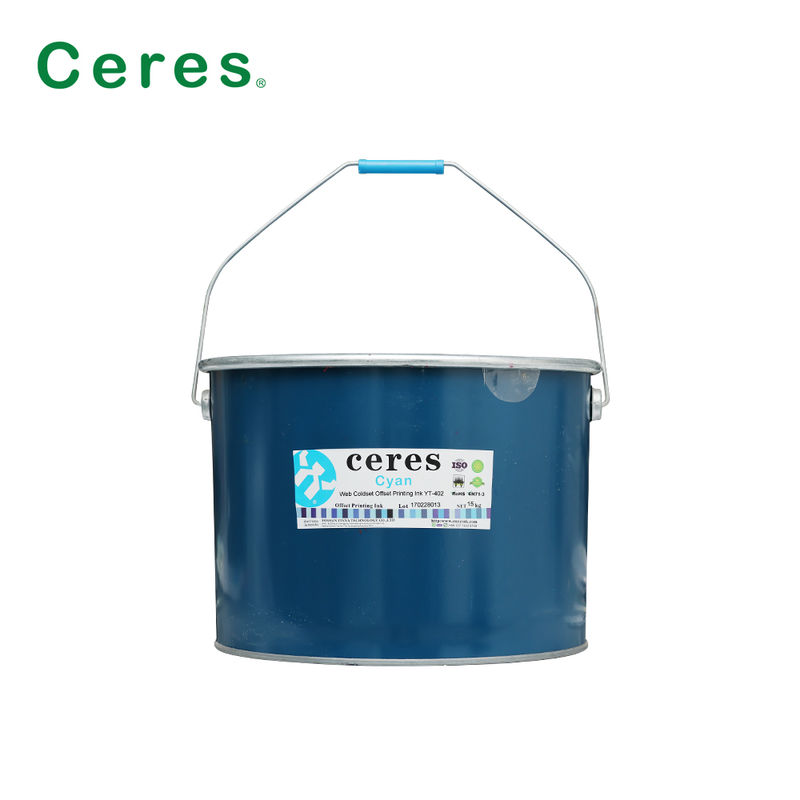Web Coldset Offset Printing Ink สําหรับการพิมพ์หนังสือพิมพ์ ด้วยการโอนหมึกที่แข็งแรงในบรรจุเหล็ก