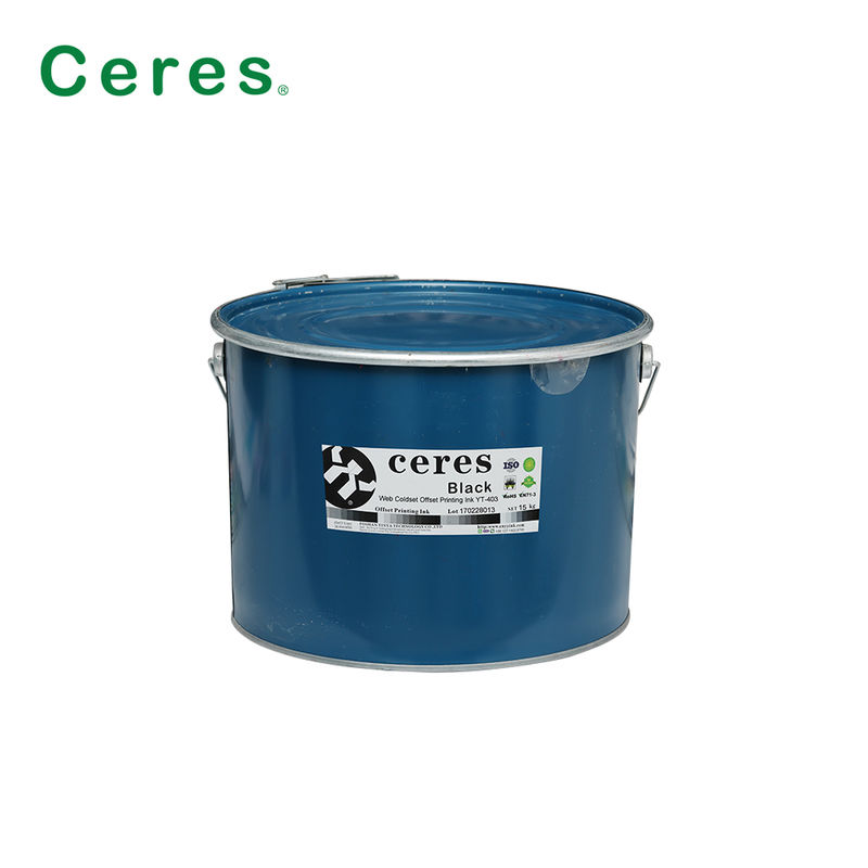 Web Coldset Offset Printing Ink สําหรับการพิมพ์หนังสือพิมพ์ ด้วยการโอนหมึกที่แข็งแรงในบรรจุเหล็ก