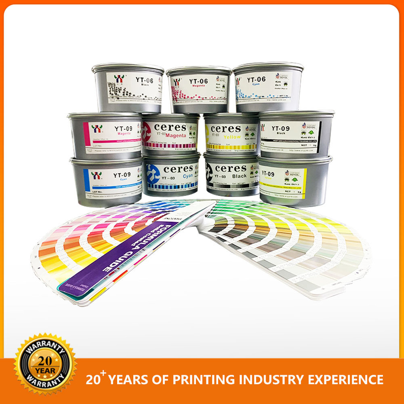 สีสดใส Offset Printing Ink กระดาษ สีสว่างสูง Cmyk Ink สีแดง