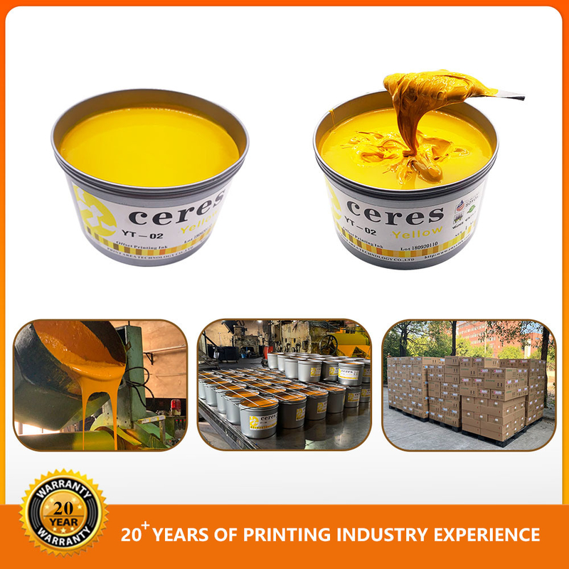 สีสดใส Offset Printing Ink กระดาษ สีสว่างสูง Cmyk Ink สีแดง