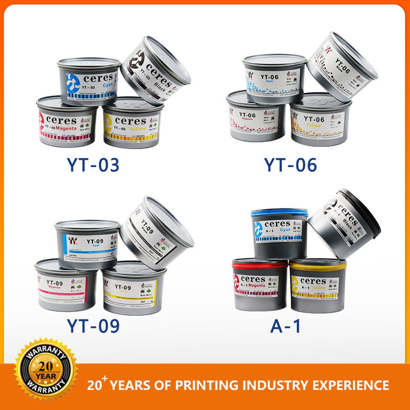 สีสดใส Offset Printing Ink กระดาษ สีสว่างสูง Cmyk Ink สีแดง