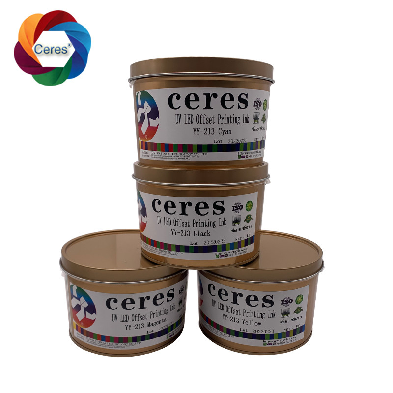 MSDS UV Offset Ink Ceres 1 kg กระปุกที่ใช้สารละลาย YY-213 การแห้งเร็ว