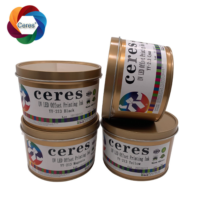 MSDS UV Offset Ink Ceres 1 kg กระปุกที่ใช้สารละลาย YY-213 การแห้งเร็ว