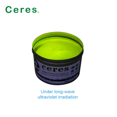 Offset / Screen / Flexo Printing Security UV Invisible Ink สําหรับเอกสาร สีเหลือง เขียว