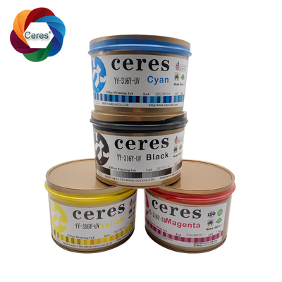 MSDS Ceres Pantone UV Offset Ink CMYK กระดาษ ถ้วยพลาสติก สีพิมพ์