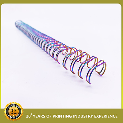 ปฏิทิน คอลเลนด์สไพร่สองคอลเลน การผูกพัน Pitch 3: 1 1.4mm ไนลอนสแตนเลส Double Wire Book